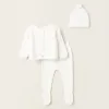 3-Piece Knitted Set for Newborns, White