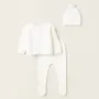 3-Piece Knitted Set for Newborns, White