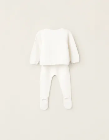 3-Piece Knitted Set for Newborns, White