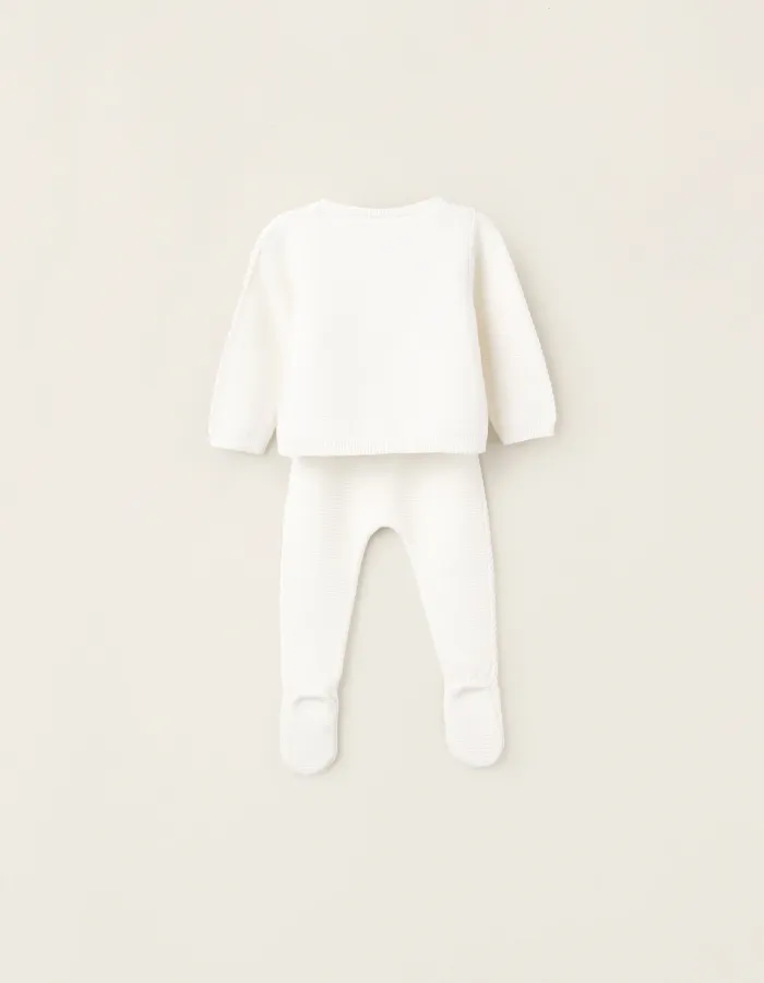 3-Piece Knitted Set for Newborns, White
