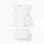 Cotton blouse and bloomers set with ruffles for newborn girls, white