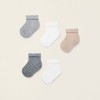 Pack of 5 Ribbed Socks for Baby Boys, Multicolour