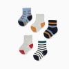 Pack of 5 socks with contrasting details for baby boys, multicolour