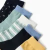 5 pairs of socks with contrasting details for baby boys, multicolour